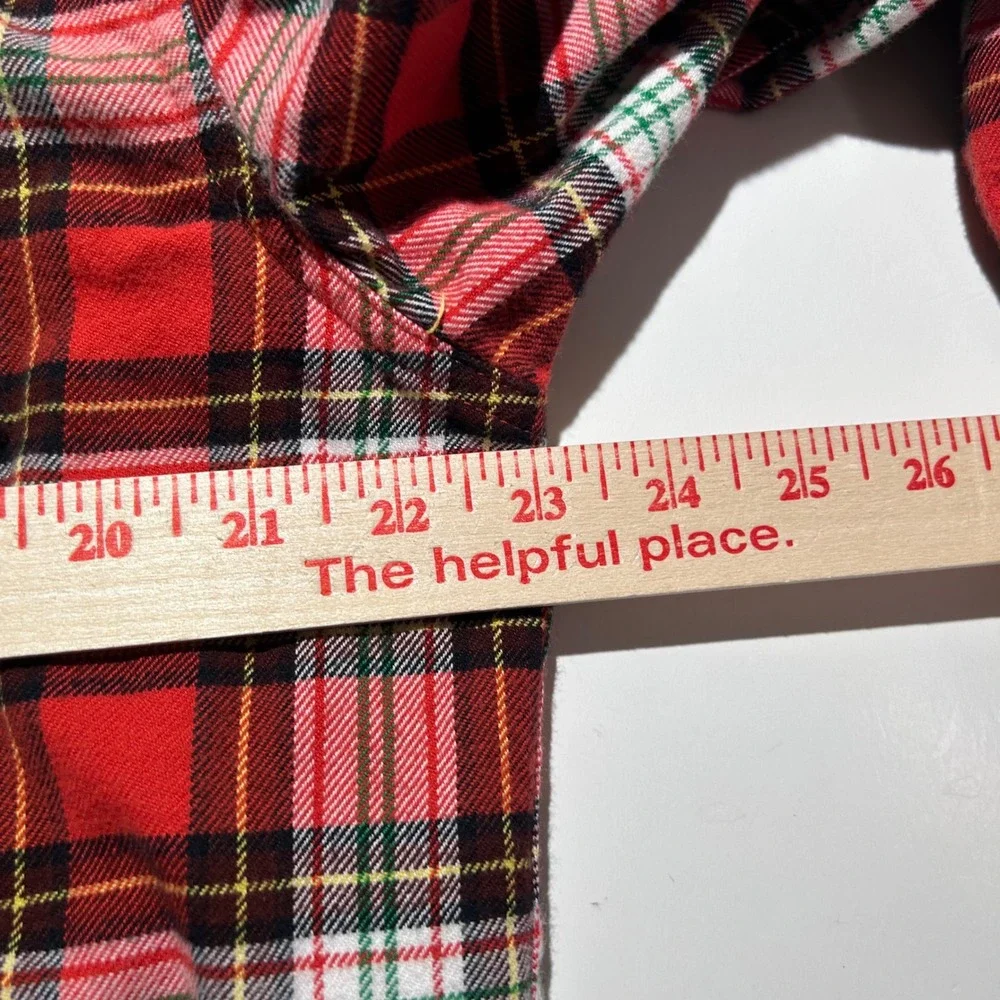 J. Crew XL Slim Mid-Weight Flannel Shirt Red Plaid Regenerative Cotton Mens